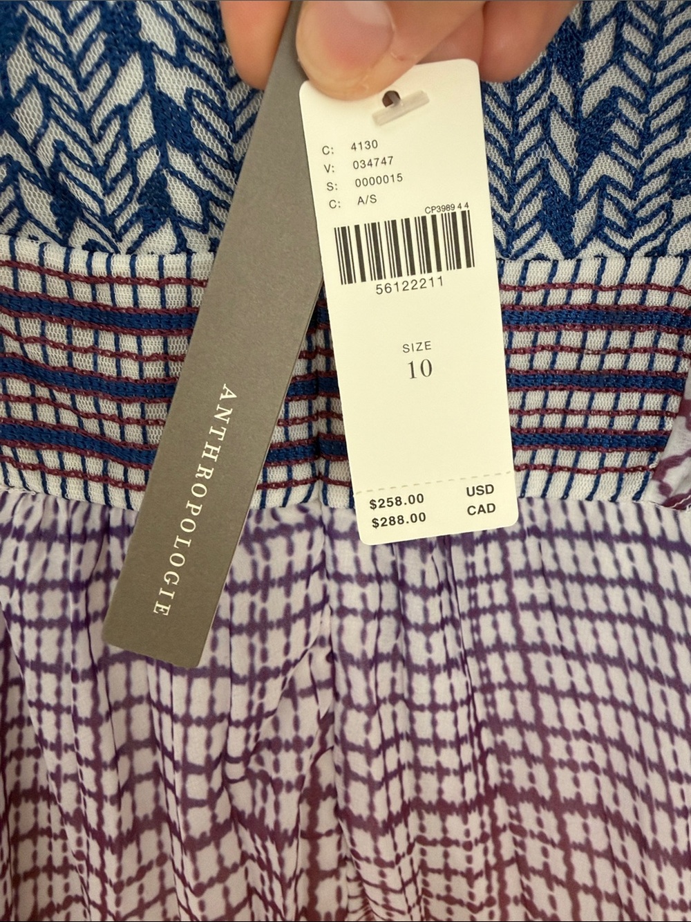 Anthropologie Blue, Coral & Pink Ombre Maxi Dress - Picture 3 of 3